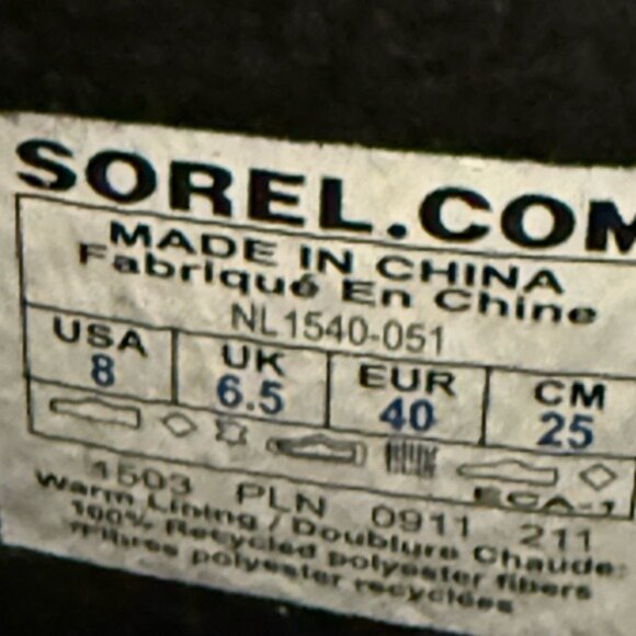 Sorel Women's Boots Joan of Arctic Waterproof Size 8 Dark Stone Faux Fur - Picture 10 of 10